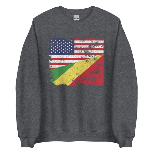 Republic of the Congo USA Flag Sweatshirt