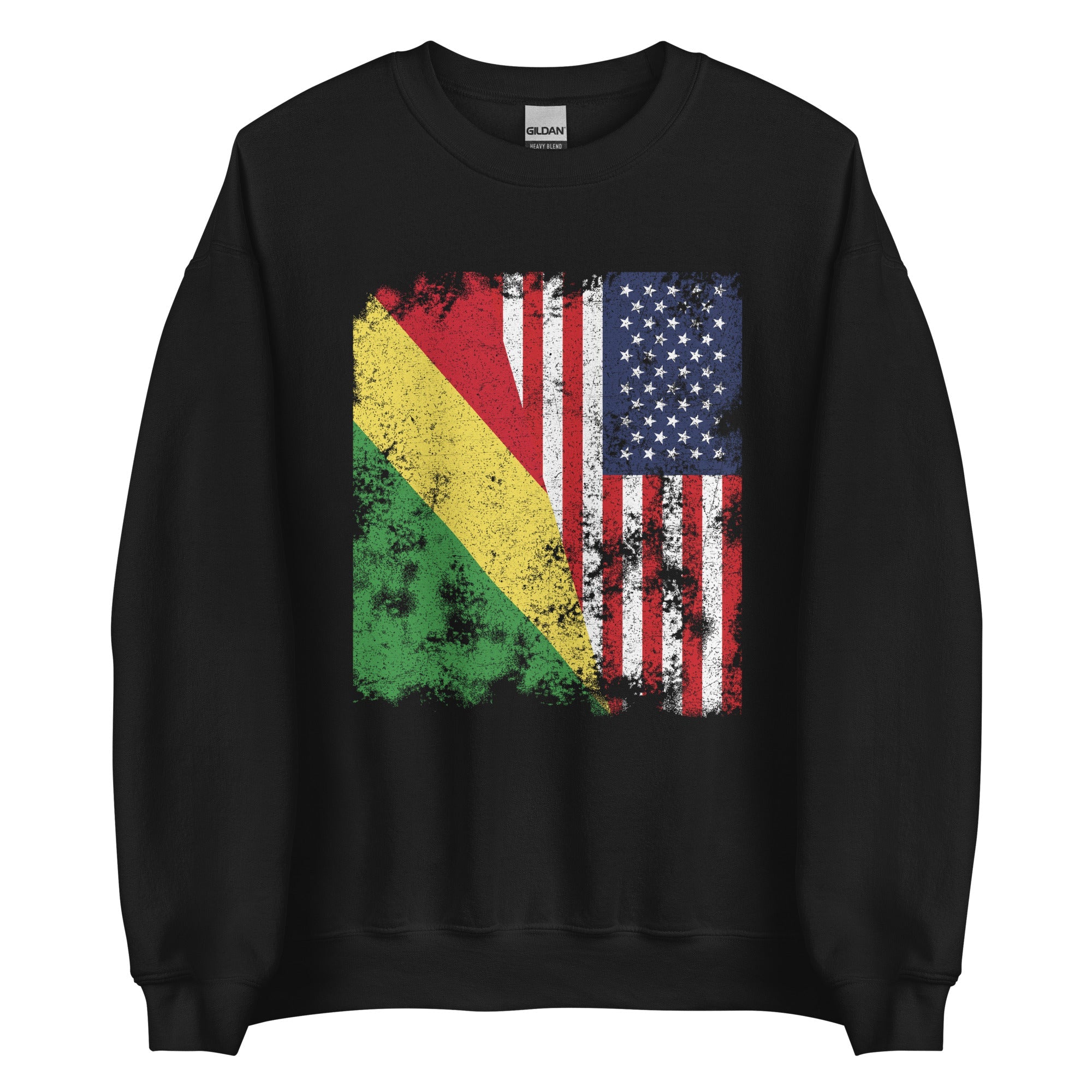 Republic of the Congo USA Flag Sweatshirt