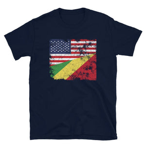 Republic of the Congo USA Flag T-Shirt