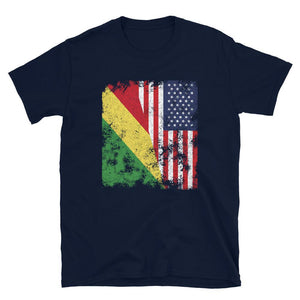 Republic of the Congo USA Flag T-Shirt