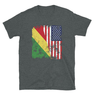 Republic of the Congo USA Flag T-Shirt