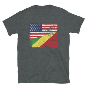 Republic of the Congo USA Flag T-Shirt