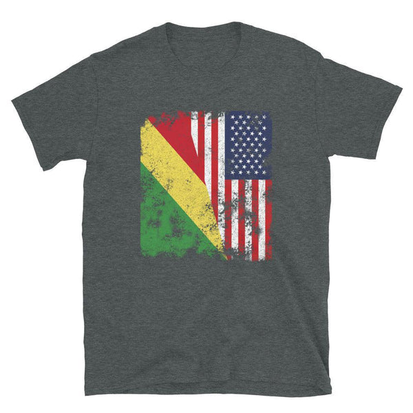 Republic of the Congo USA Flag T-Shirt