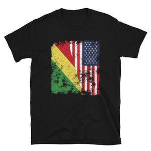 Republic of the Congo USA Flag T-Shirt