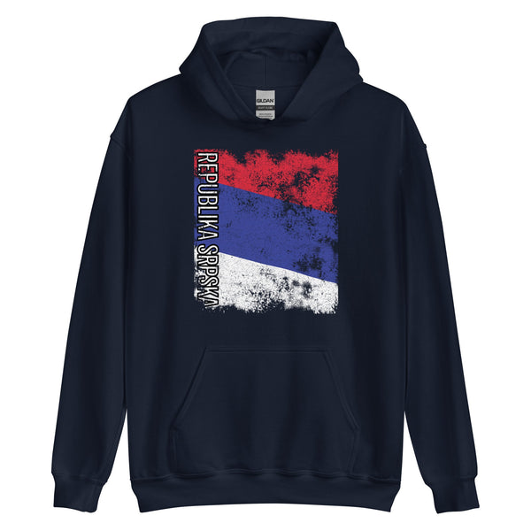 Republika Srpska Flag - Distressed Flag Hoodie