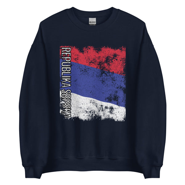 Republika Srpska Flag - Distressed Flag Sweatshirt