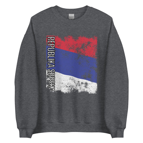 Republika Srpska Flag - Distressed Flag Sweatshirt