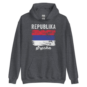 Republika Srpska Flag Distressed Hoodie