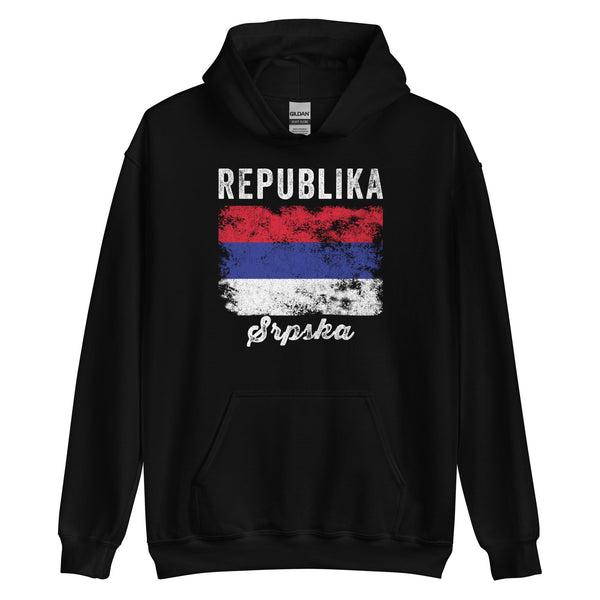 Republika Srpska Flag Distressed Hoodie