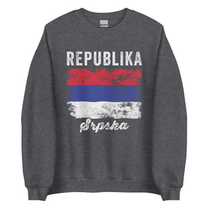 Republika Srpska Flag Distressed Sweatshirt