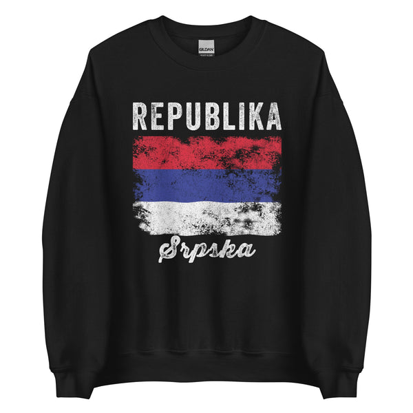 Republika Srpska Flag Distressed Sweatshirt