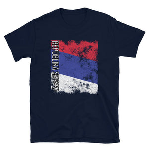 Republika Srpska Flag Distressed T-Shirt