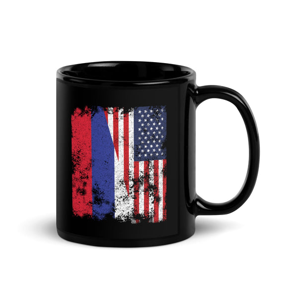 Republika Srpska USA Flag Half American Mug