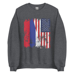 Republika Srpska USA Flag Half American Sweatshirt