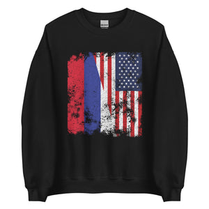 Republika Srpska USA Flag Half American Sweatshirt