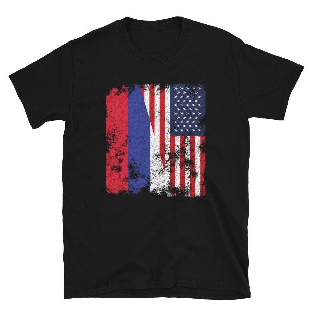 Republika Srpska USA Flag Half American T-Shirt