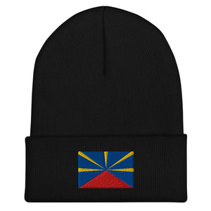 Réunion Flag Beanie - Embroidered Winter Hat