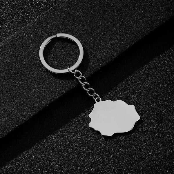 Réunion Flag Map Keychain