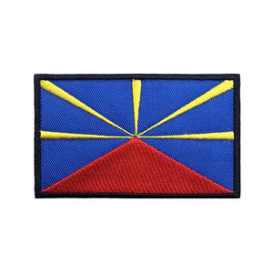 Reunion Island Flag Patch - Iron On/Hook & Loop Patch