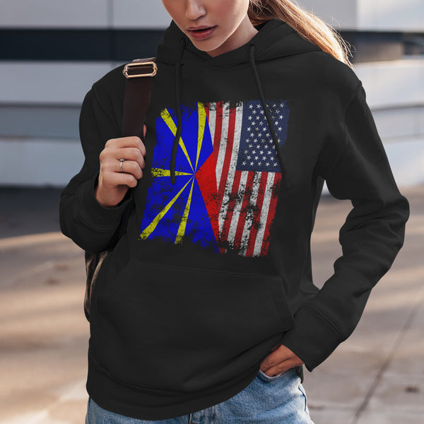 Réunion USA Flag Hoodie
