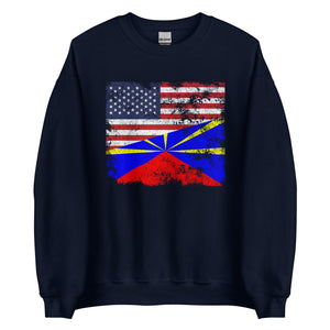 Réunion USA Flag Sweatshirt