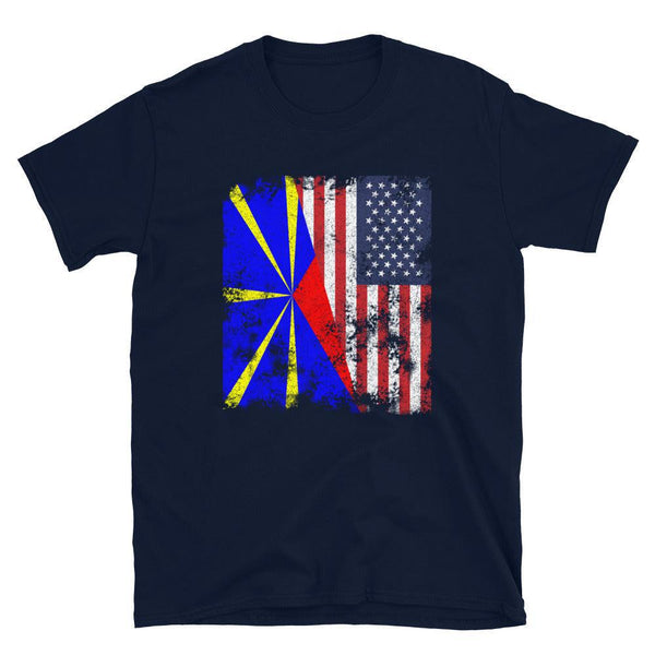 Réunion USA Flag T-Shirt