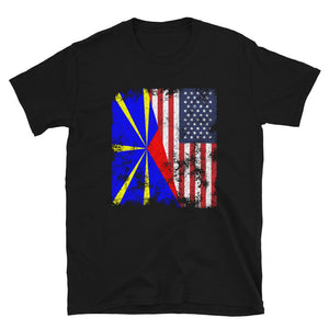 Réunion USA Flag T-Shirt