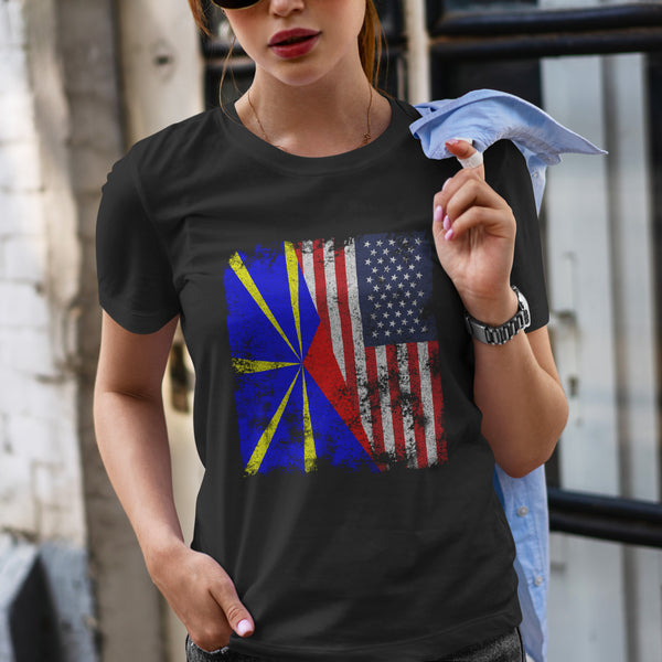 Réunion USA Flag T-Shirt