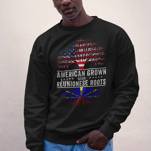 American Grown Réunionese Roots Flag Sweatshirt