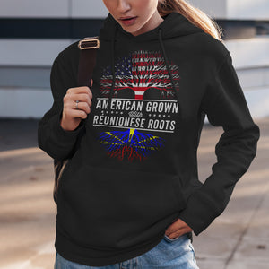 American Grown Réunionese Roots Flag Hoodie