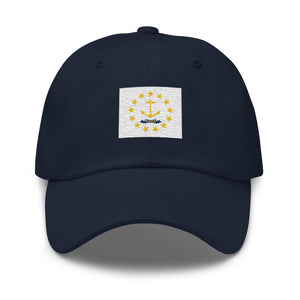 Rhode Island State Flag Cap - Adjustable Embroidered Dad Hat