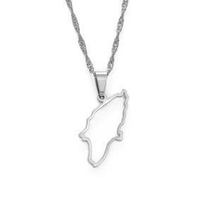 Rhodes Map Necklace