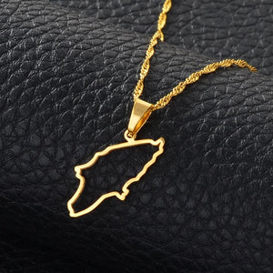 Rhodes Map Necklace