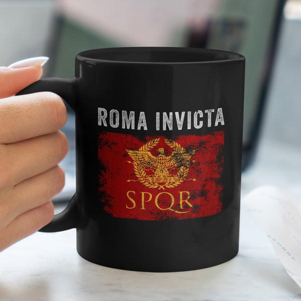 Roma Invicta SPQR Flag Mug