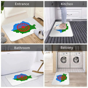 Roma/Gypsy Flag Doormat - Welcome Mat for bath and Front Door