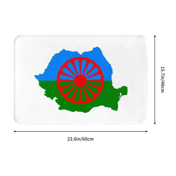 Roma/Gypsy Flag Doormat - Welcome Mat for bath and Front Door