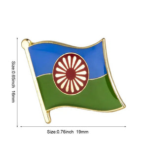 Roma/Gypsy Flag Lapel Pin - Enamel Pin Flag