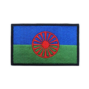 Roma/Gypsy Flag Patch - Iron On/Hook & Loop Patch