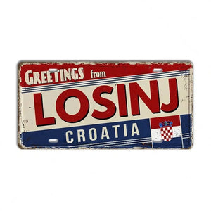 Romania, Croatia, Estonia, Latvia & Ukraine Flag License Plates