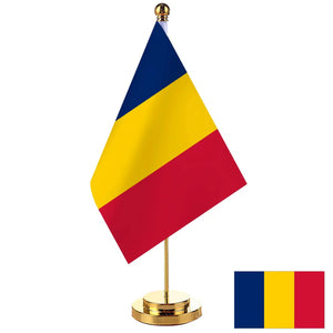 Romania Desk Flag - Small Office Table Flag