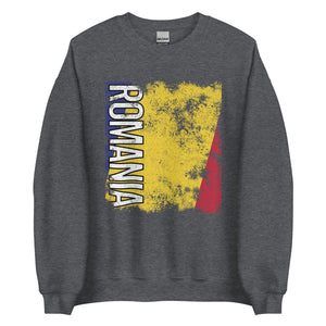 Romania Flag - Distressed Flag Sweatshirt