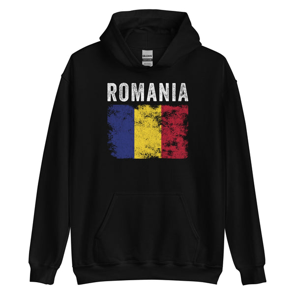 Romania Flag Distressed - Romanian Flag Hoodie