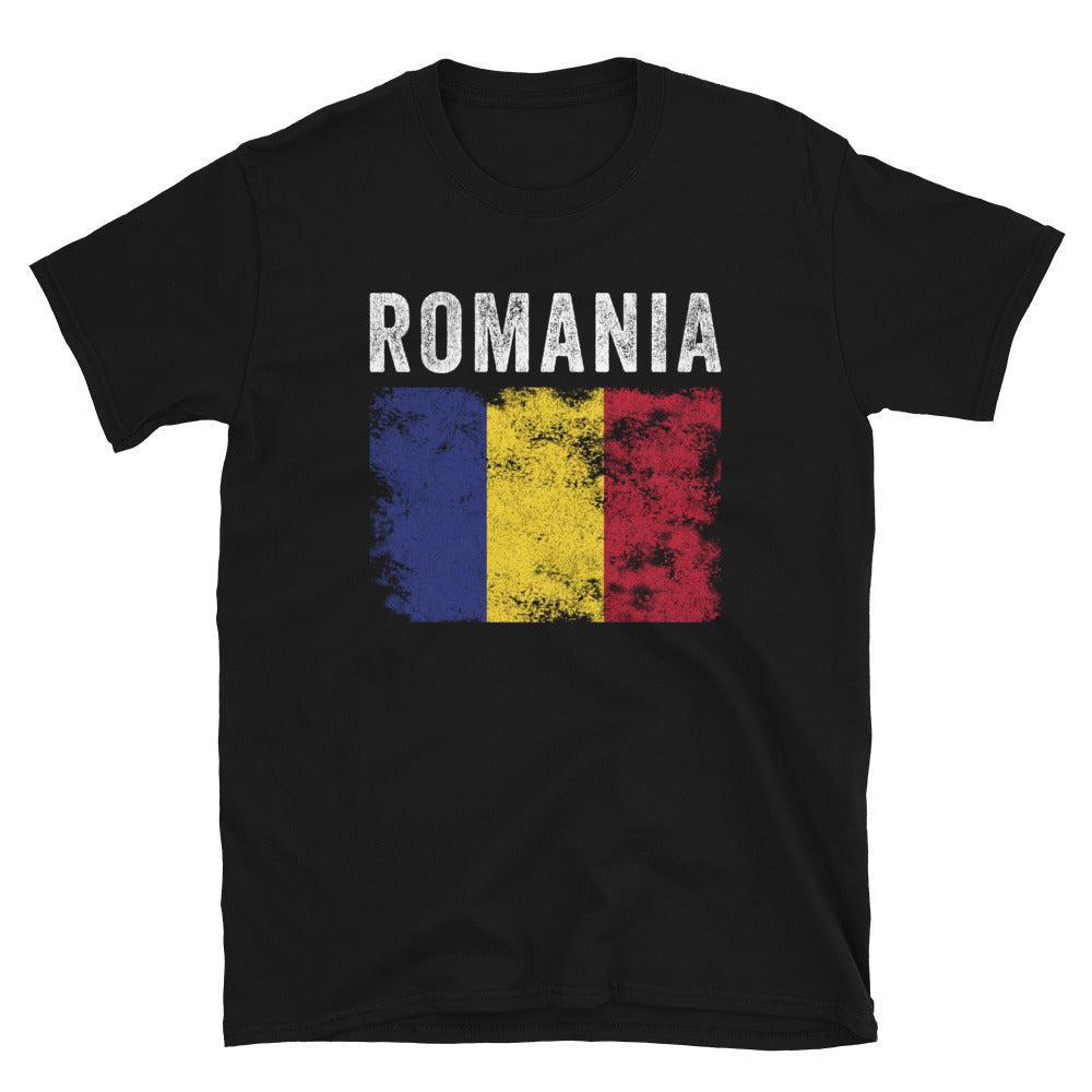 Romania Flag Distressed - Romanian Flag T-Shirt