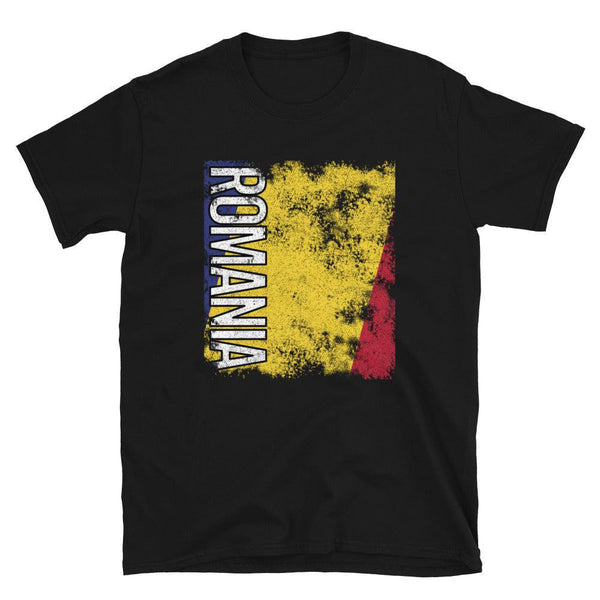 Romania Flag Distressed T-Shirt