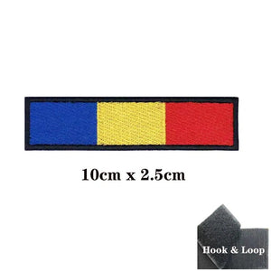 Romania Flag Patch - Iron On/Hook & Loop Patch