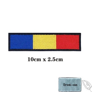 Romania Flag Patch - Iron On/Hook & Loop Patch