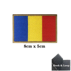 Romania Flag Patch - Iron On/Hook & Loop Patch