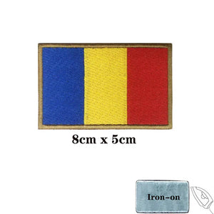 Romania Flag Patch - Iron On/Hook & Loop Patch