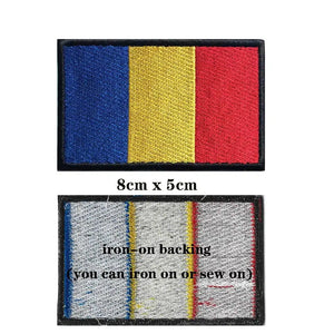 Romania Flag Patch - Iron On/Hook & Loop Patch