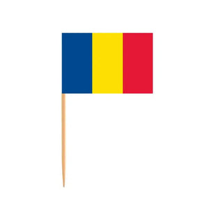 Romania Flag Toothpicks - Cupcake Toppers (100Pcs)